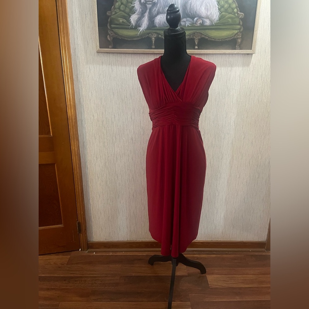 Jones Wear Vibrant Red Midi Dress